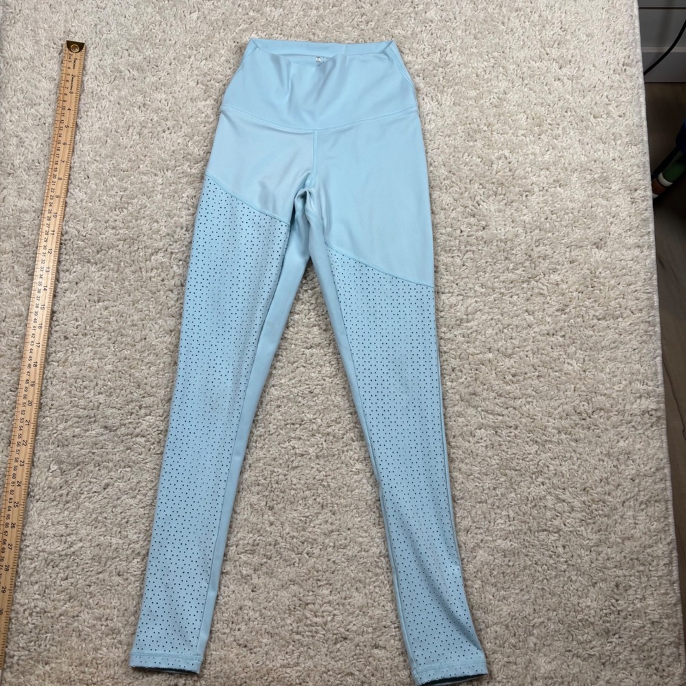 Buff Bunny Collection Light Blue Perforated High Waist‎ Athletic Leggings XS